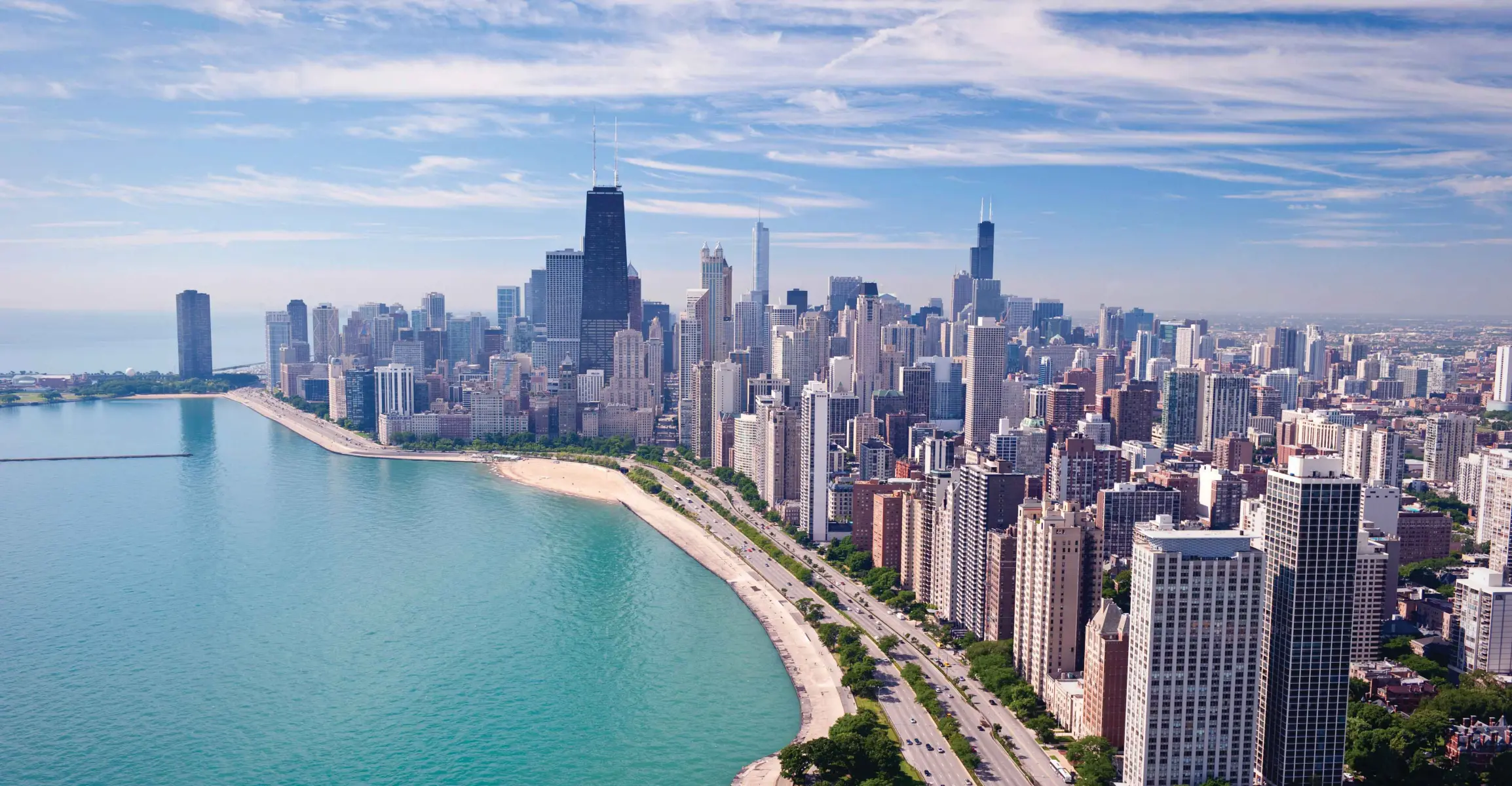 Aerial view of Chicago